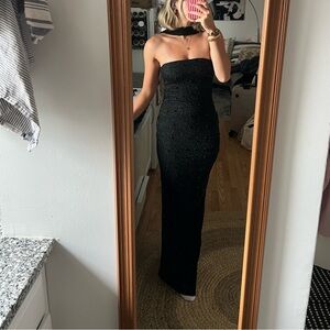 Elegant Black Strapless Dress